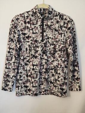 Kerrits Horse Abstract Print 1/4 Zip Top Size Kids XL